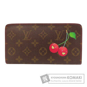 Louis Vuitton Porte Monnaie Wallet Zip Cherry Long Monogram Canvas